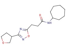 N-cycloheptyl-3-[3-(tetrahydrofuran-3-yl)-1,2,4-oxadiazol-5-yl]propanamide