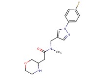 N-{[1-(4-fluorophenyl)-1H-pyrazol-4-yl]methyl}-N-methyl-2-(3-morpholinyl)acetamide hydrochloride