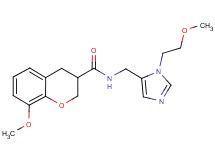 8-methoxy-N-{[1-(2-methoxyethyl)-1H-imidazol-5-yl]methyl}chromane-3-carboxamide