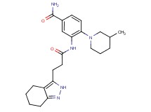4-(3-methylpiperidin-1-yl)-3-{[3-(4,5,6,7-tetrahydro-2H-indazol-3-yl)propanoyl]amino}benzamide