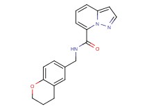 N-(3,4-dihydro-2H-chromen-6-ylmethyl)pyrazolo[1,5-a]pyridine-7-carboxamide