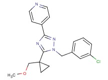 4-{1-(3-chlorobenzyl)-5-[1-(methoxymethyl)cyclopropyl]-1H-1,2,4-triazol-3-yl}pyridine