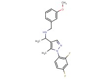 1-[1-(2,4-difluorophenyl)-5-methyl-1H-pyrazol-4-yl]-N-(3-methoxybenzyl)ethanamine