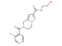 5-(3-chloroisonicotinoyl)-N-(2-hydroxyethyl)-4,5,6,7-tetrahydropyrazolo[1,5-a]pyrazine-2-carboxamide