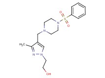 2-(3-methyl-4-{[4-(phenylsulfonyl)-1-piperazinyl]methyl}-1H-pyrazol-1-yl)ethanol