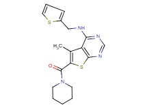 5-methyl-6-(1-piperidinylcarbonyl)-N-(2-thienylmethyl)thieno[2,3-d]pyrimidin-4-amine