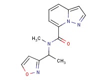 N-(1-isoxazol-3-ylethyl)-N-methylpyrazolo[1,5-a]pyridine-7-carboxamide