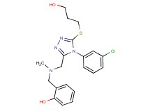 2-{[({4-(3-chlorophenyl)-5-[(3-hydroxypropyl)thio]-4H-1,2,4-triazol-3-yl}methyl)(methyl)amino]methyl}phenol