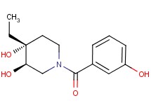 (3R*,4R*)-4-ethyl-1-(3-hydroxybenzoyl)piperidine-3,4-diol