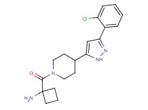 [1-({4-[3-(2-chlorophenyl)-1H-pyrazol-5-yl]-1-piperidinyl}carbonyl)cyclobutyl]amine hydrochloride