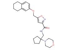 N-{[1-(4-morpholinyl)cyclopentyl]methyl}-5-[(5,6,7,8-tetrahydro-2-naphthalenyloxy)methyl]-3-isoxazolecarboxamide
