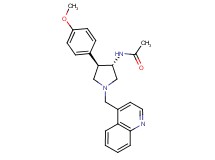 N-[(3S*,4R*)-4-(4-methoxyphenyl)-1-(4-quinolinylmethyl)-3-pyrrolidinyl]acetamide