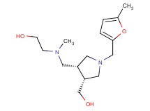 2-[({(3R*,4R*)-4-(hydroxymethyl)-1-[(5-methyl-2-furyl)methyl]pyrrolidin-3-yl}methyl)(methyl)amino]ethanol