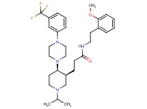 3-((3S*,4R*)-1-isopropyl-4-{4-[3-(trifluoromethyl)phenyl]-1-piperazinyl}-3-piperidinyl)-N-[2-(2-methoxyphenyl)ethyl]propanamide