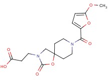 3-[8-(5-methoxy-2-furoyl)-2-oxo-1-oxa-3,8-diazaspiro[4.5]dec-3-yl]propanoic acid