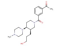 1-(3-{[(3R*,4S*)-3-(3-hydroxypropyl)-4-(4-methylpiperazin-1-yl)piperidin-1-yl]carbonyl}phenyl)ethanone