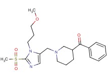 (1-{[1-(3-methoxypropyl)-2-(methylsulfonyl)-1H-imidazol-5-yl]methyl}-3-piperidinyl)(phenyl)methanone