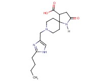 8-[(2-butyl-1H-imidazol-4-yl)methyl]-2-oxo-1,8-diazaspiro[4.5]decane-4-carboxylic acid