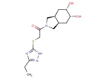 (3aR*,5R*,6S*,7aS*)-2-{[(3-ethyl-1H-1,2,4-triazol-5-yl)thio]acetyl}octahydro-1H-isoindole-5,6-diol