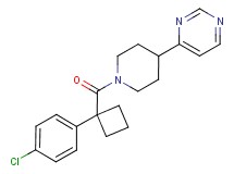 4-(1-{[1-(4-chlorophenyl)cyclobutyl]carbonyl}piperidin-4-yl)pyrimidine
