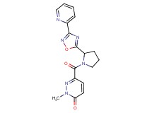 2-methyl-6-({2-[3-(2-pyridinyl)-1,2,4-oxadiazol-5-yl]-1-pyrrolidinyl}carbonyl)-3(2H)-pyridazinone