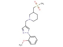 1-{[1-(2-methoxyphenyl)-1H-pyrazol-4-yl]methyl}-3-[(methylsulfonyl)methyl]piperidine