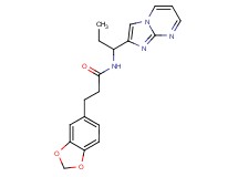 3-(1,3-benzodioxol-5-yl)-N-(1-imidazo[1,2-a]pyrimidin-2-ylpropyl)propanamide