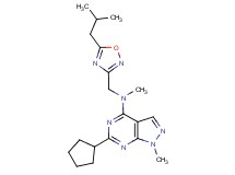 6-cyclopentyl-N-[(5-isobutyl-1,2,4-oxadiazol-3-yl)methyl]-N,1-dimethyl-1H-pyrazolo[3,4-d]pyrimidin-4-amine