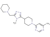 4-methyl-6-{4-[4-methyl-5-(piperidin-1-ylmethyl)-4H-1,2,4-triazol-3-yl]piperidin-1-yl}pyrimidine