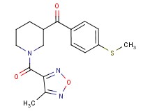 {1-[(4-methyl-1,2,5-oxadiazol-3-yl)carbonyl]-3-piperidinyl}[4-(methylthio)phenyl]methanone