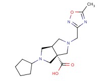(3aR*,6aR*)-2-cyclopentyl-5-[(5-methyl-1,2,4-oxadiazol-3-yl)methyl]hexahydropyrrolo[3,4-c]pyrrole-3a(1H)-carboxylic acid