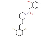 2-(2-{3-[2-(2,6-difluorophenyl)ethyl]-1-piperidinyl}-2-oxoethyl)phenol