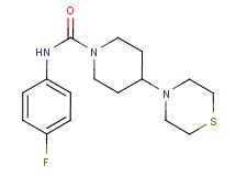 N-(4-fluorophenyl)-4-thiomorpholin-4-ylpiperidine-1-carboxamide