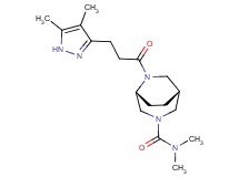 (1R*,5R*)-6-[3-(4,5-dimethyl-1H-pyrazol-3-yl)propanoyl]-N,N-dimethyl-3,6-diazabicyclo[3.2.2]nonane-3-carboxamide