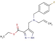 ethyl 4-{[allyl(4-fluorobenzyl)amino]methyl}-1H-pyrazole-3-carboxylate