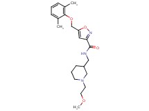5-[(2,6-dimethylphenoxy)methyl]-N-{[1-(2-methoxyethyl)-3-piperidinyl]methyl}-3-isoxazolecarboxamide