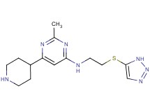 2-methyl-6-piperidin-4-yl-N-[2-(1H-1,2,3-triazol-5-ylthio)ethyl]pyrimidin-4-amine