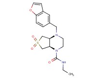 (4aS*,7aR*)-4-(1-benzofuran-5-ylmethyl)-N-ethylhexahydrothieno[3,4-b]pyrazine-1(2H)-carboxamide 6,6-dioxide