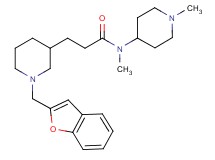 3-[1-(1-benzofuran-2-ylmethyl)-3-piperidinyl]-N-methyl-N-(1-methyl-4-piperidinyl)propanamide