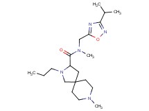 N-[(3-isopropyl-1,2,4-oxadiazol-5-yl)methyl]-N,8-dimethyl-2-propyl-2,8-diazaspiro[4.5]decane-3-carboxamide
