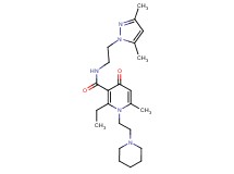 N-[2-(3,5-dimethyl-1H-pyrazol-1-yl)ethyl]-2-ethyl-6-methyl-4-oxo-1-[2-(1-piperidinyl)ethyl]-1,4-dihydro-3-pyridinecarboxamide