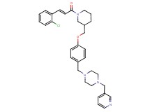 1-[4-({1-[(2E)-3-(2-chlorophenyl)-2-propenoyl]-3-piperidinyl}methoxy)benzyl]-4-(3-pyridinylmethyl)piperazine
