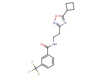 N-[2-(5-cyclobutyl-1,2,4-oxadiazol-3-yl)ethyl]-3-(trifluoromethyl)benzamide