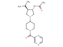 N-{(3S*,4R*)-4-isopropyl-1-[1-(2-pyrazinylcarbonyl)-4-piperidinyl]-3-pyrrolidinyl}acetamide