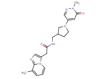 2-(8-methylimidazo[1,2-a]pyridin-3-yl)-N-{[1-(1-methyl-6-oxo-1,6-dihydro-4-pyridazinyl)-3-pyrrolidinyl]methyl}acetamide