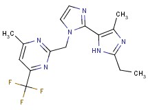 2'-ethyl-5'-methyl-1-{[4-methyl-6-(trifluoromethyl)pyrimidin-2-yl]methyl}-1H,3'H-2,4'-biimidazole