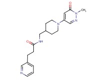 N-{[1-(1-methyl-6-oxo-1,6-dihydro-4-pyridazinyl)-4-piperidinyl]methyl}-3-(3-pyridinyl)propanamide