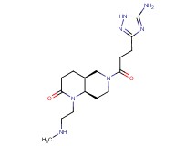 rel-(4aS,8aR)-6-[3-(5-amino-1H-1,2,4-triazol-3-yl)propanoyl]-1-[2-(methylamino)ethyl]octahydro-1,6-naphthyridin-2(1H)-one dihydrochloride