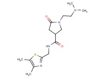 1-[2-(dimethylamino)ethyl]-N-[(4,5-dimethyl-1,3-thiazol-2-yl)methyl]-5-oxo-3-pyrrolidinecarboxamide
