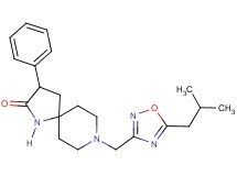 8-[(5-isobutyl-1,2,4-oxadiazol-3-yl)methyl]-3-phenyl-1,8-diazaspiro[4.5]decan-2-one